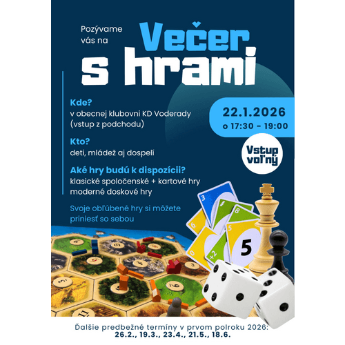 Večer s hrami - Voderady