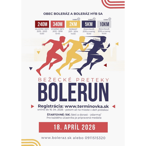 Bolerun 2026 - bežecké preteky